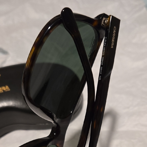 CARRERA C FLEX 08/G/S 0086 QT Sunglasses Havana Frame Green Lenses 58mm - Picture 8 of 8